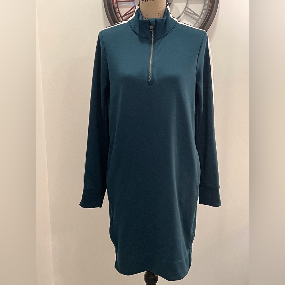 Athleta Teal Long Sleeve Dress